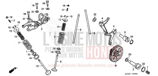 ARBRE A CAMES/SOUPAPE (1) CG125W de 1998